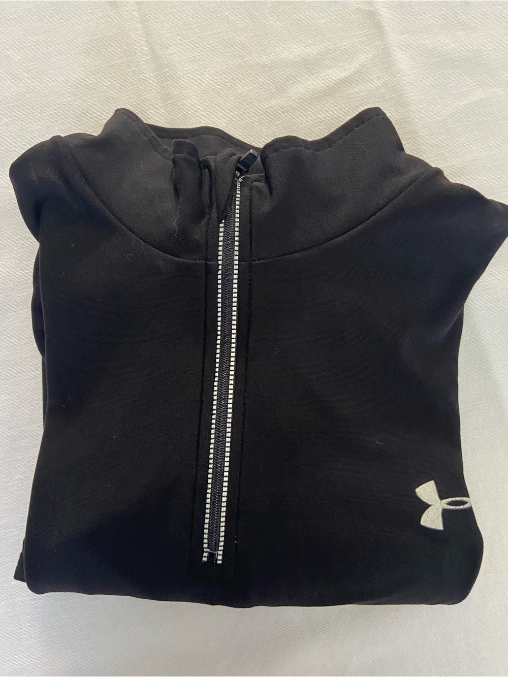 Under Armour Black & White Quarter-Zip Performance Top